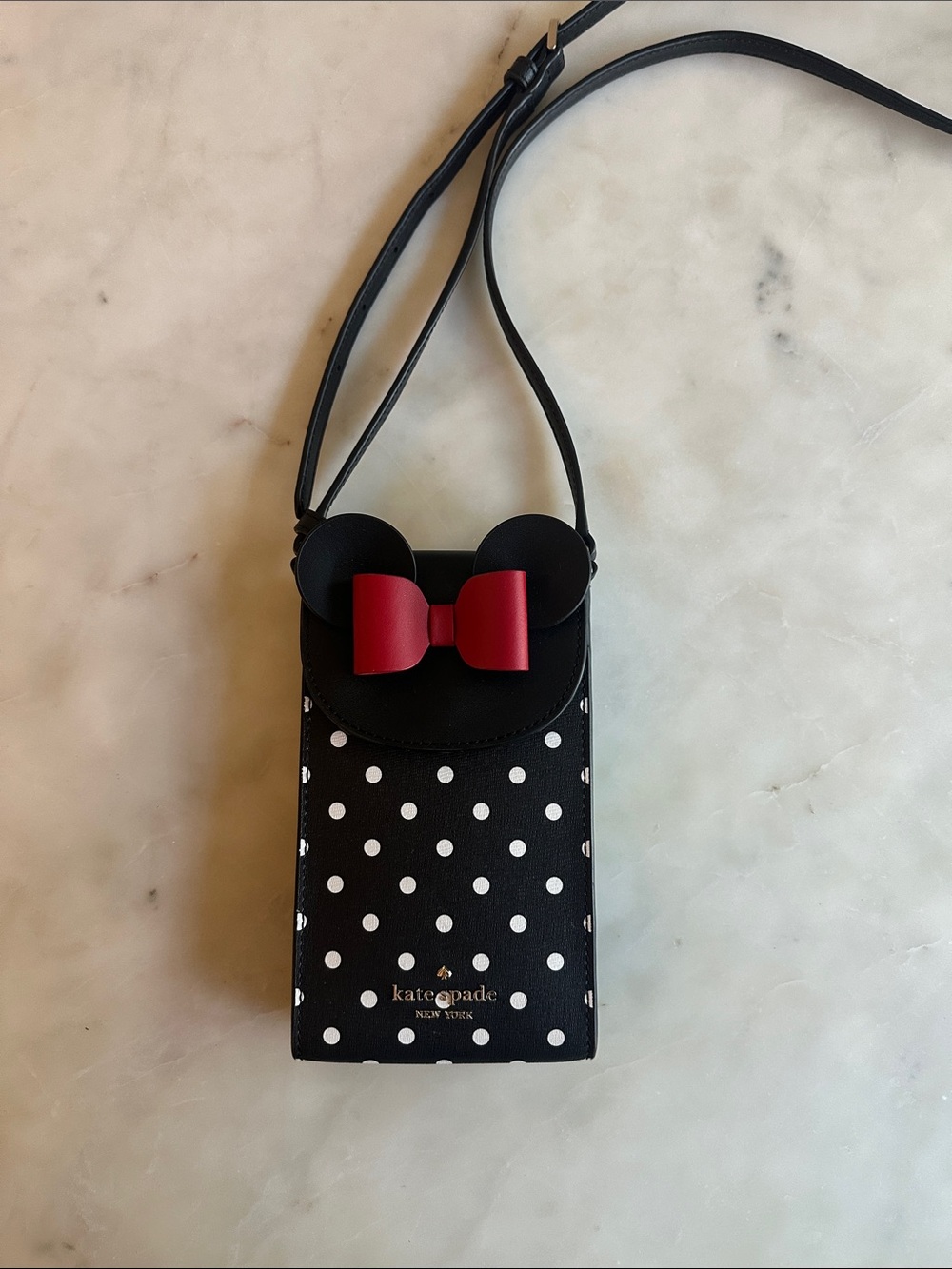 Kate Spade Disney Minnie Mouse Polka Dot Phone Crossbody – Black